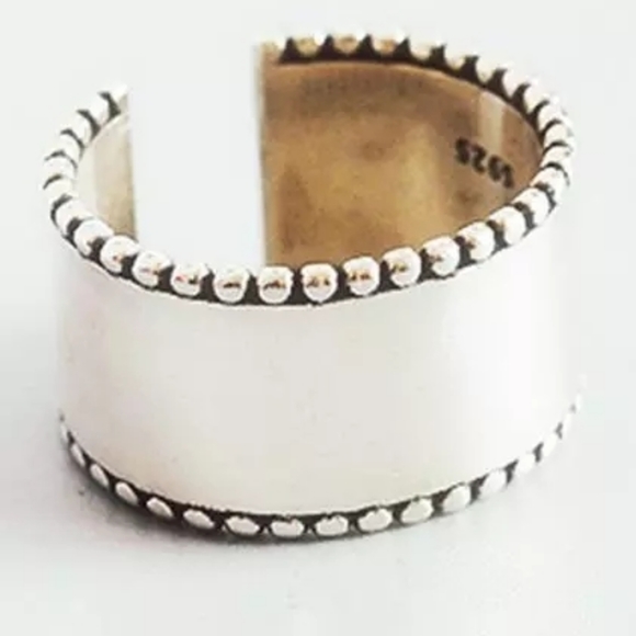 NEW Wide 925 Sterling Silver Adjustable Ring - Picture 5 of 8